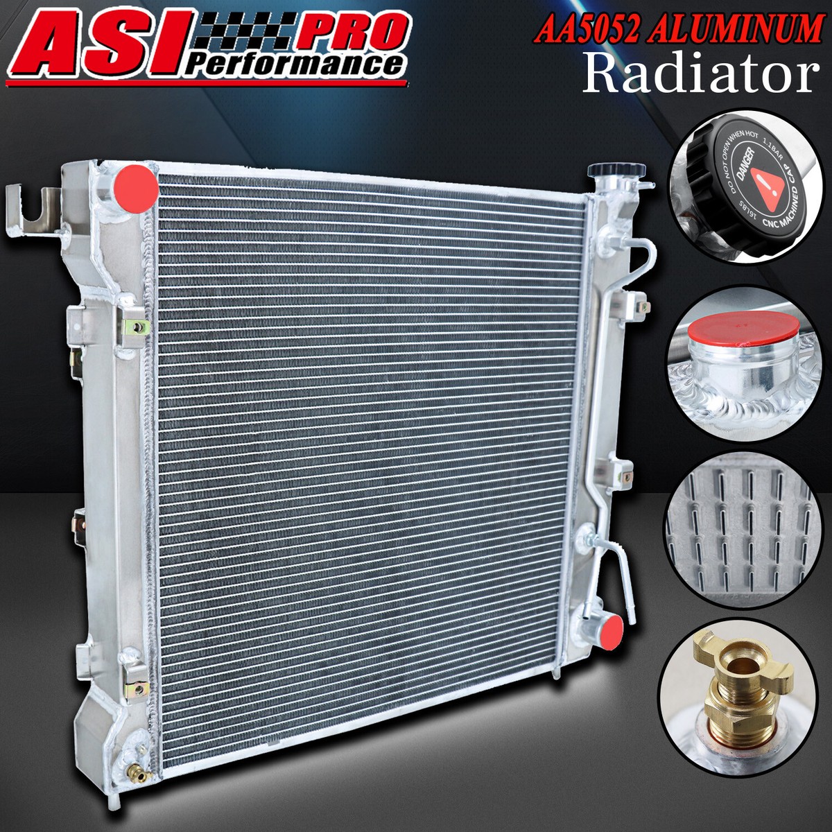 Aluminum Radiator Replacement For 2000-2004 Dodge Dakota & Durango 3.7L 4.7L