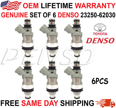 NEW OEM DENSO 6x Fuel Injectors Fits 1992-1993 Toyota Camry XLE, SE, LE Wagon