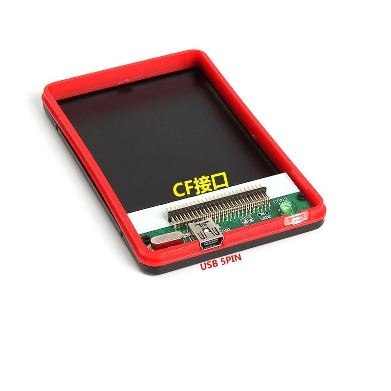 Caja de caja de disco duro externo CF a Mini USB 1,8" pulgadas 480 Mbps 40 pines Foto 3 de 4
