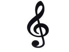 Black Musical Notes Music Room Treble Clef Plastic Wall Sculpture Sign Decor