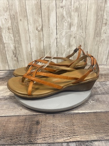 Born Savory Women’s Orange Leather Sandals Size 10 M - Picture 9 of 15