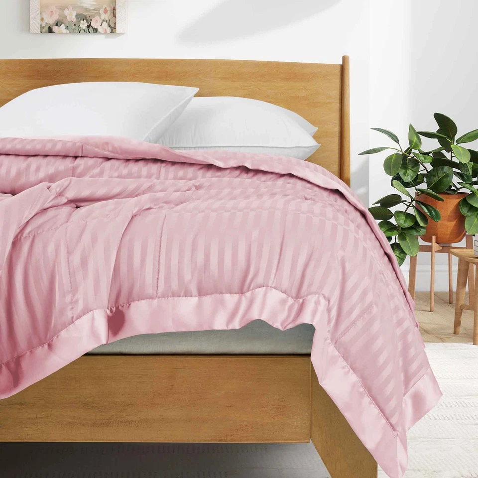 Oversized Bed Blanket Satin Trim, Queen or King Size Comforter Blanket - Image 3 of 4