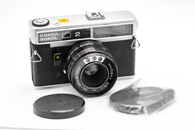 (21) LOMO Sokol 2 35mm RF film camera w/50/2.8, cap, strap, working PLS READ