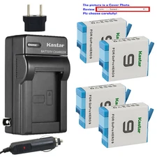 Kastar 1900mAh Battery AC Travel Charger for Original GoPro Hero9 Black Edition
