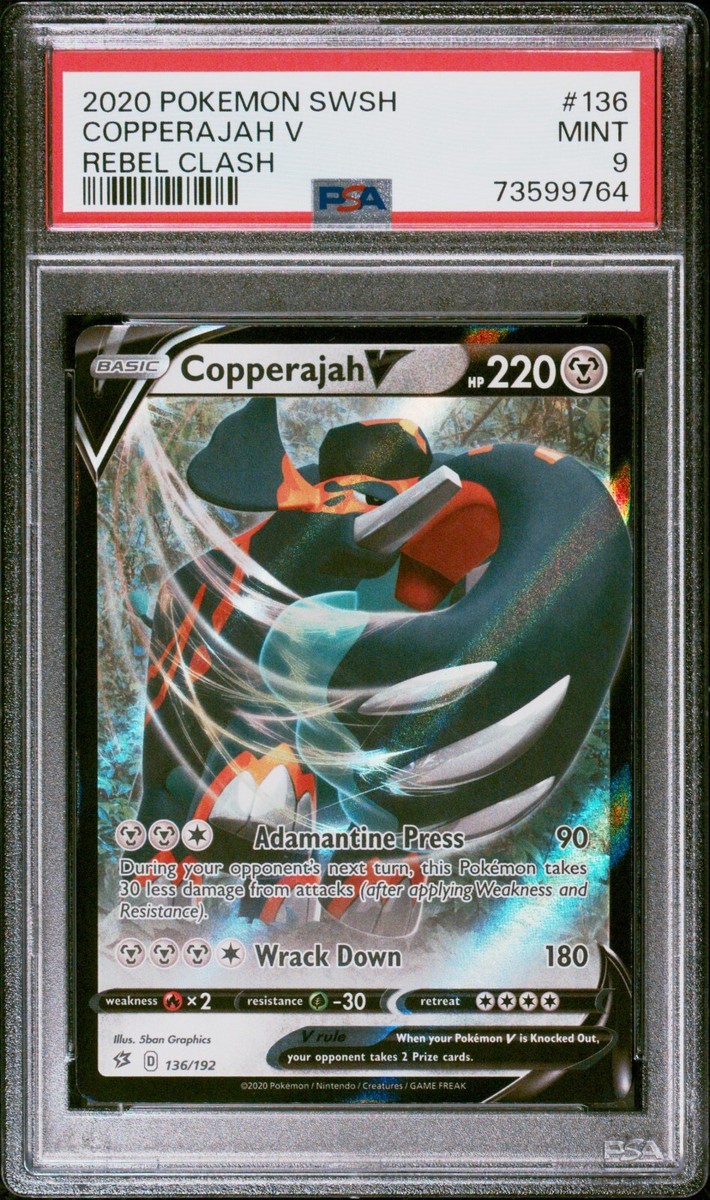 Pokemon SWSH Rebel Clash Copperajah V #136 PSA 9 | eBay