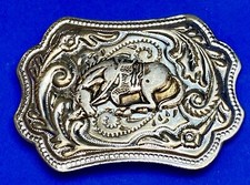 End Of The Trail Horse - Head Down Vintage Western Belt Buckle