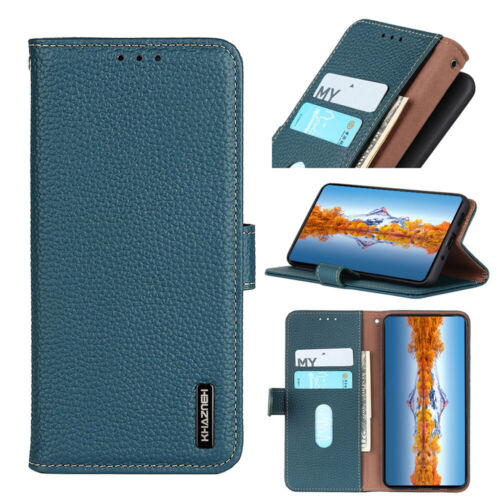 Genuine Leather Flip Wallet Case with Stand for HTC U23/Pro - Picture 1 of 14