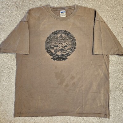 Vintage Y2k Local Chapter 209 Skate T-Shirt T-Shirt Size XL Illuminati Meme Punk
