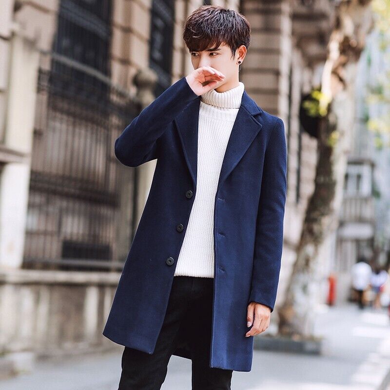 Blue Long Overcoat