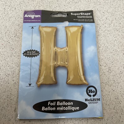 GROSSER GOLD 32''81cm ANAGRAMM BUCHSTABEN FOLIENBALLON RIESEN SUPERSHAPE GEBURTSTAG BALLONS