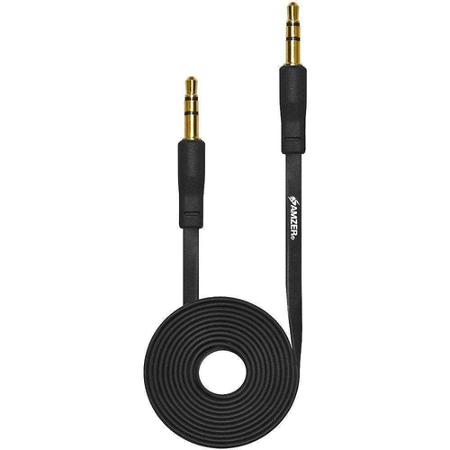 Black 3.5mm Male to Male 3ft Stereo AUX Auxiliary Cable For iPhone iPod MP3