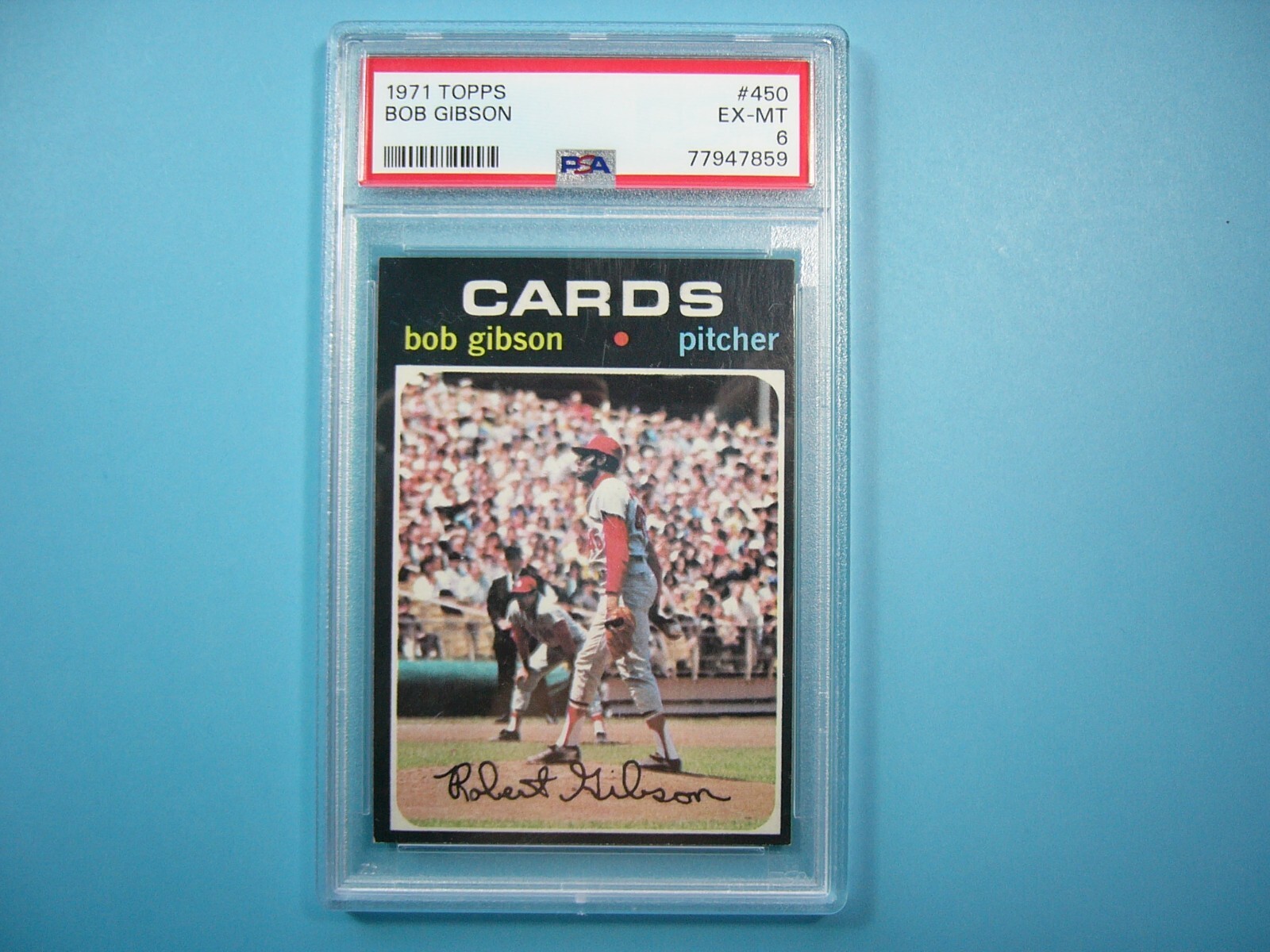 1971 Topps #450 Bob Gibson PSA 6 EX-Mint Sharp Vintage MLB Baseball Card 71 Topps