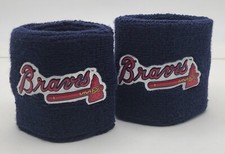 Atlanta Braves Wristbands, MLB baseball fight sweat wrist bands, 2-piece