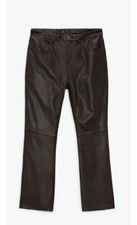 Pantalone svasato Zara uomo edizione limitata pelle marrone taglia 30 e 31