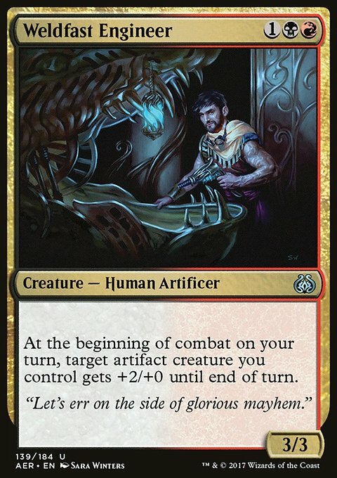 Magic the Gathering MTG Weldfast Engineer (139) Aether Revolt   LP