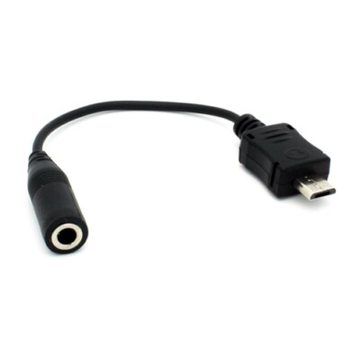Female to Micro-USB Headset Adapter Earphone Jack for Cell Phones 