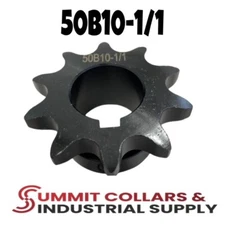 #50 Roller Chain Sprocket B Type 1" Bore 10 Tooth 50B10-1/1