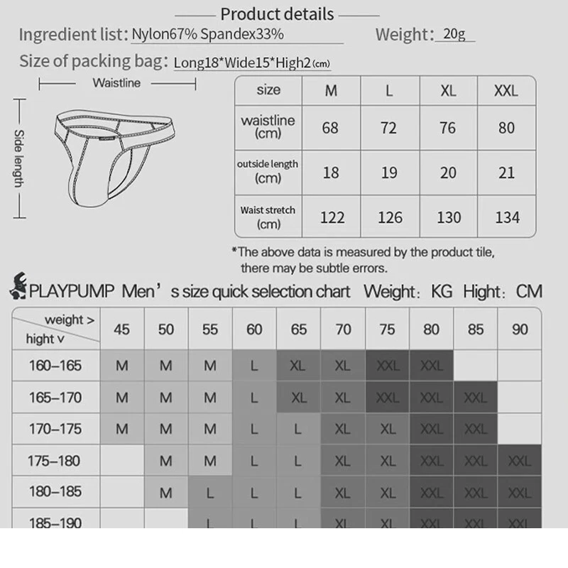 Sexy Gay Hombres Ropa Interior Jockstrap Bolsa de tiro bajo Transparente Bikini Tanga Cuerda Foto 2 de 4