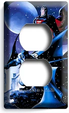 BATMAN VS SUPERMAN WINTER SNOW LIGHT SWITCH OUTLET WALL PLATE COVER BOYS BEDROOM