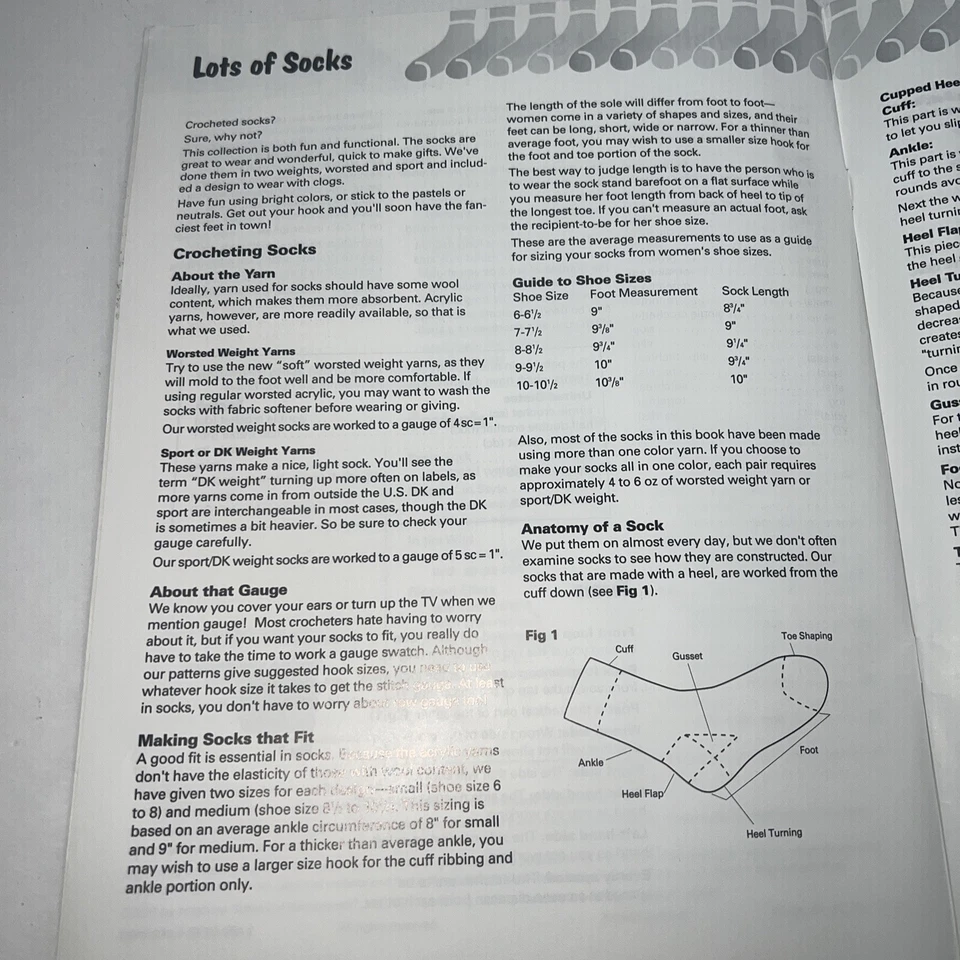 Learn to Crochet Socks Crochet Patterns 12 Designs Adults Women's ASN 1308 Book - Image 4 of 4