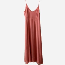 BB Dakota Womens 14 Formal Dress Maxi Fit & Flare Skinny Straps Dusty Rose NEW