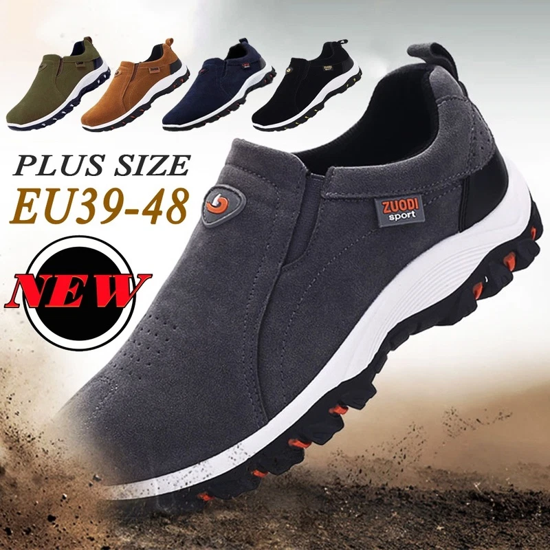 Mens Slip on Sport Shoes Outdoor Casual Running Shoes Sneakers Hiking Trainers