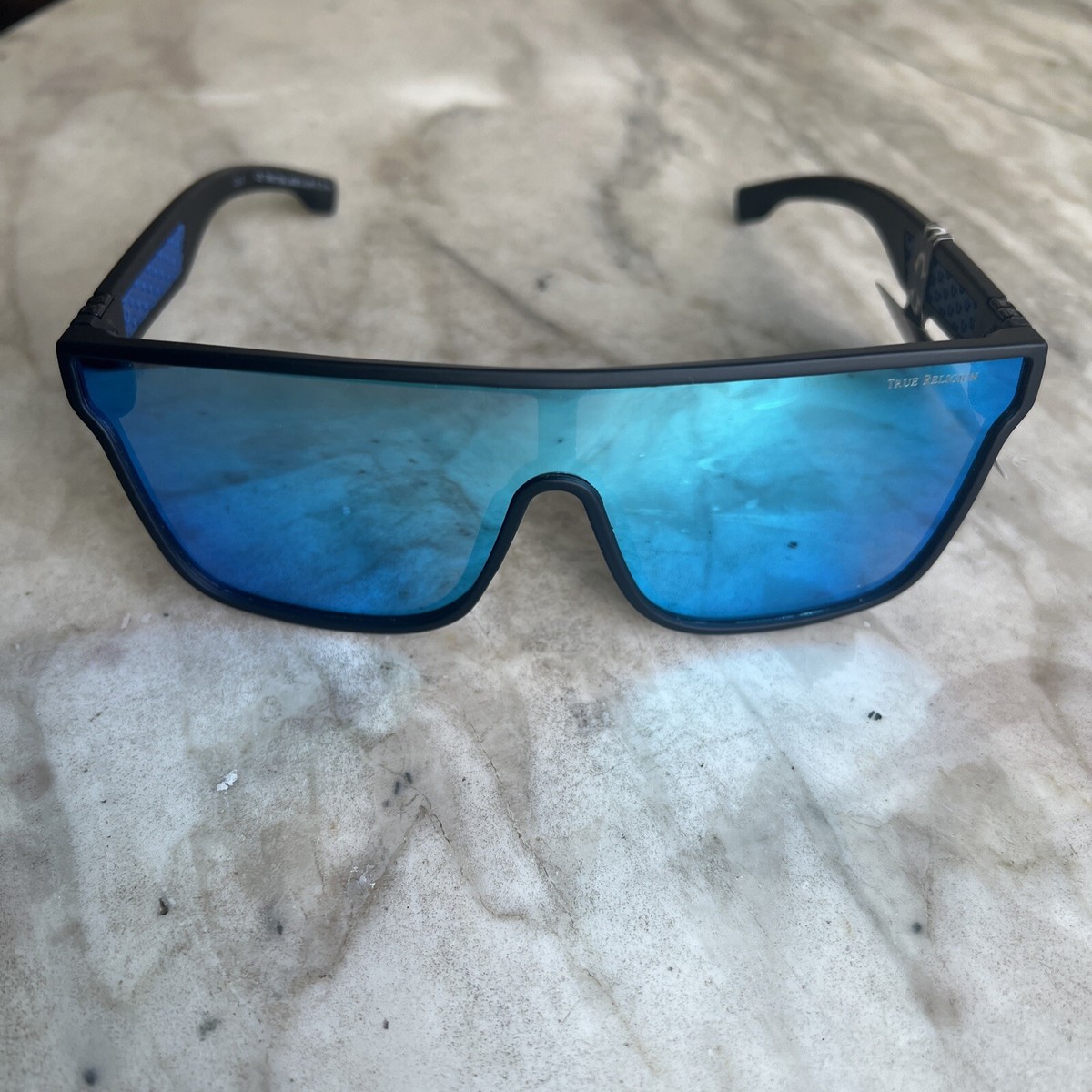 NEE TRUE RELIGION Shield Black Mirrored Rimless Sunglasses True Religion Luna main image 3