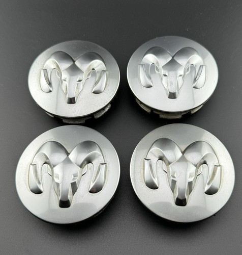 Set Of 4 Dodge Ram 1500 HYPER SATIN CHROME Center Caps 2.5" 1AY60TRMAA 2004-2015