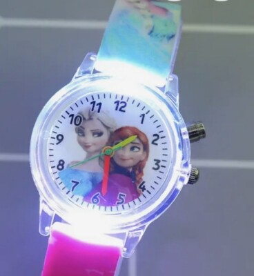 Frozen Elsa & Anna Light Up Watch Pink Band