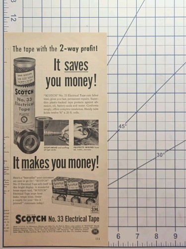 3M St Paul MN Scotch Brand №. 33 Plastic Electrical Tape Vintage Print Ad 1956 - Picture 2 of 4