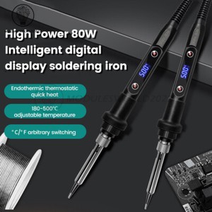 80W Fer à souder électrique numérique DIY Température réglable de l'outil de soudage