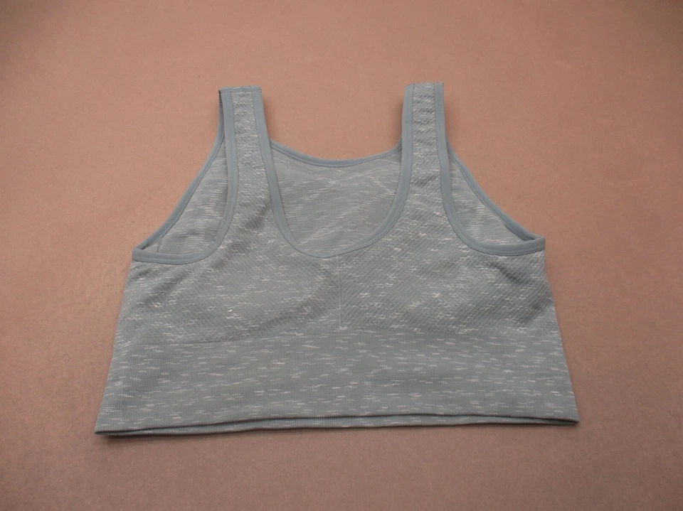 Sujetador deportivo New Balance talla L para mujer forrado gris inalámbrico ajustado yoga 7Q Foto 3 de 4