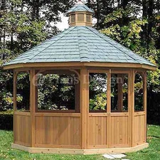 How To Build 12' Octagon Screened Gazebo Plans, Material List Include #10112
