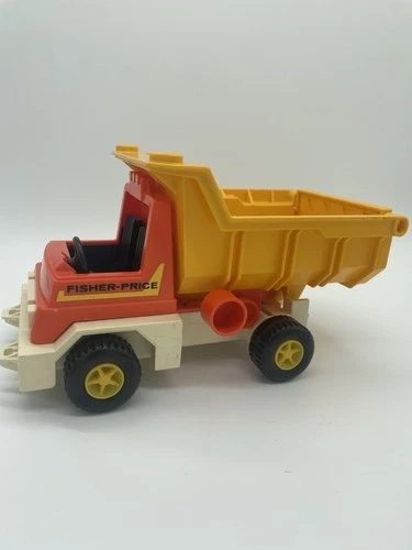 Fisher-Price 1979 Husky Helper Highway Dump Truck Vintage Toy Truck Construction