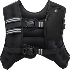ZELUS Weighted Vest, 6lb/8lb/12lb/16lb/20lb/25lb/30lb Weight Vest with Reflectiv