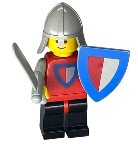 Lego Classic Castle Knight Minifigure Yellow 375 6075 Helmet Sword Shield