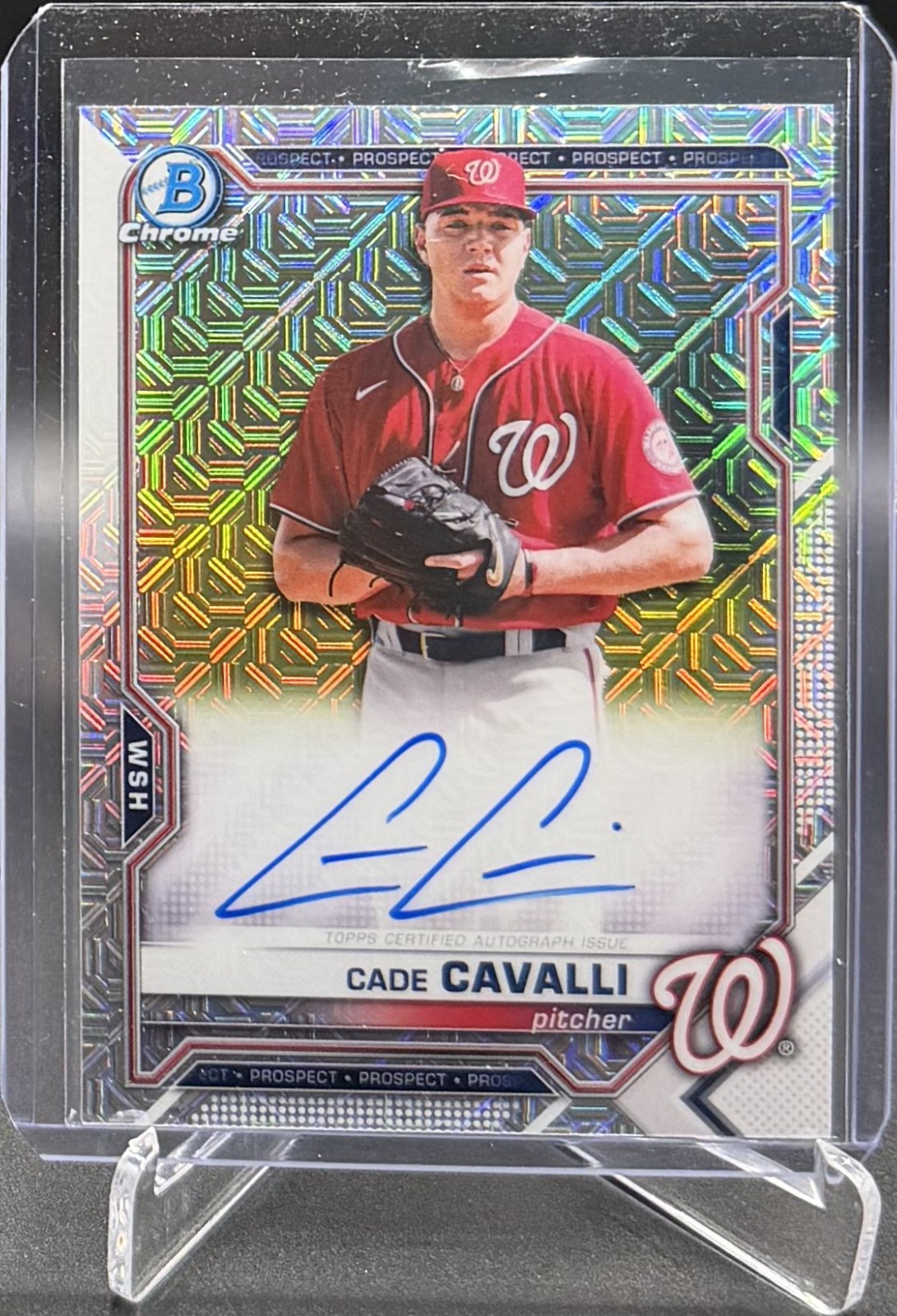 Cade Cavalli #BMA-CC (AU, RC) - 2021 Bowman Mega Box Chrome Mojo Auto