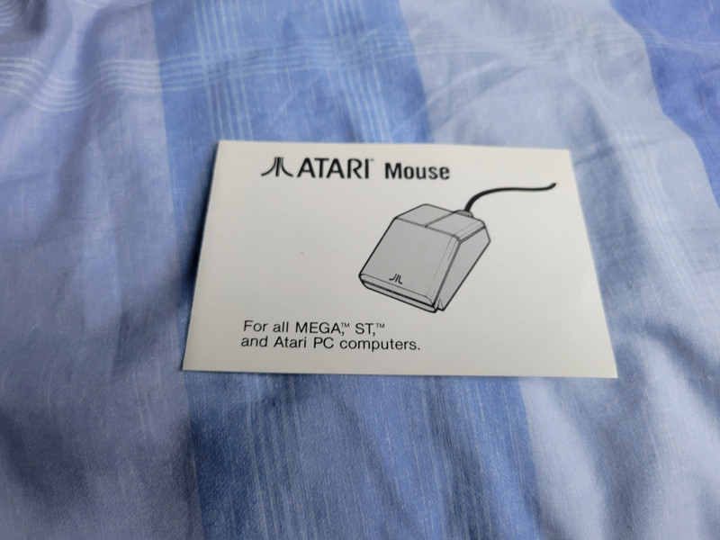 Atari ST Stm1 mouse manual in amazing condition -see pics