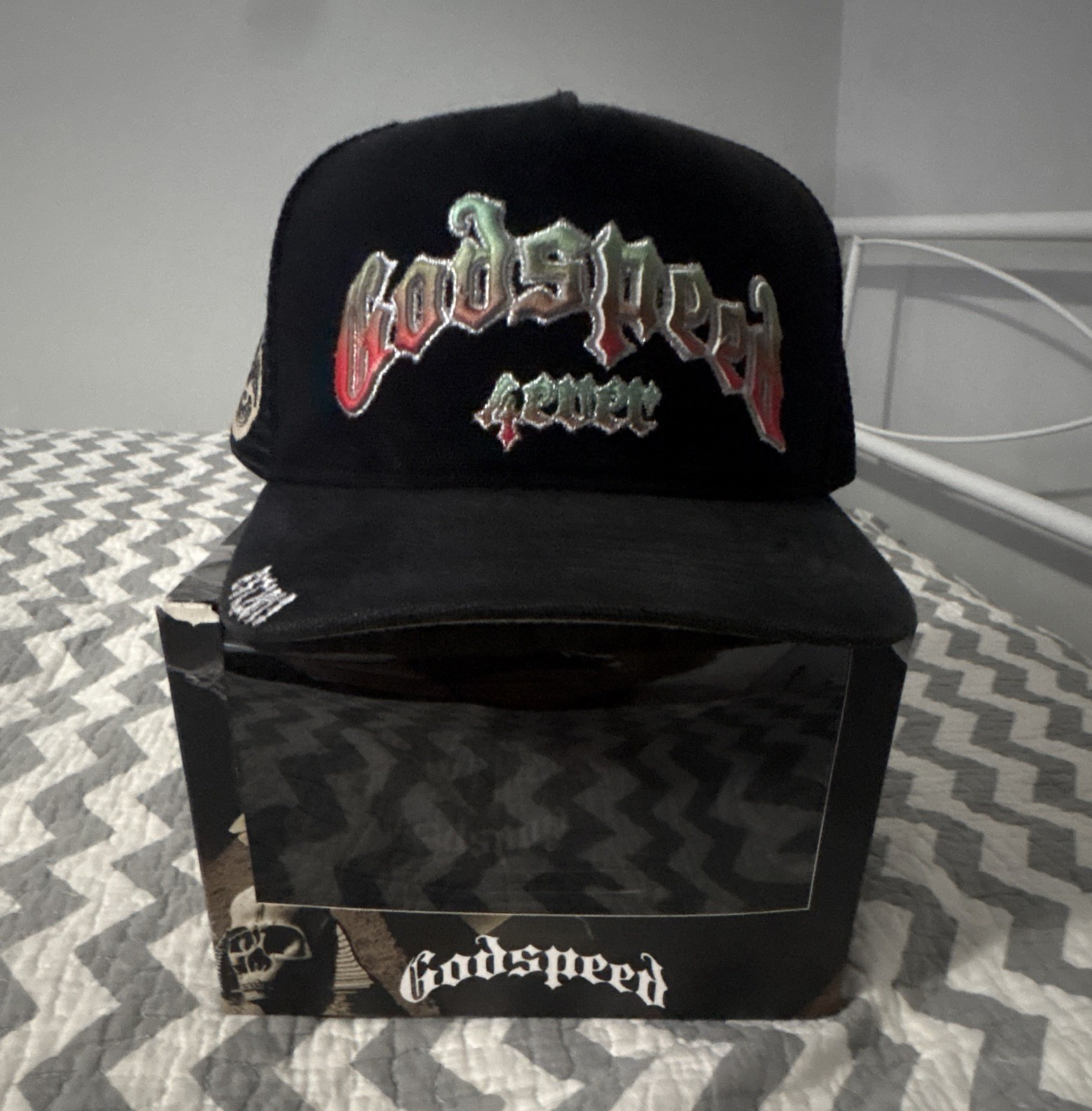 Godspeed Black Mesh Trucker Hat Cap Adjustable Snapback Embroidered Men Original