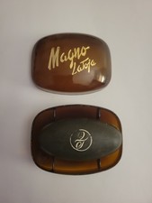 Jabón de glicerina negro Magno La Toja de colección tamaño de viaje en estuche ámbar sal mineral
