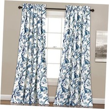 Dolores Light Filtering Window Panels, Pair, 52" 52"W x 84"L Pack of 2 Blue