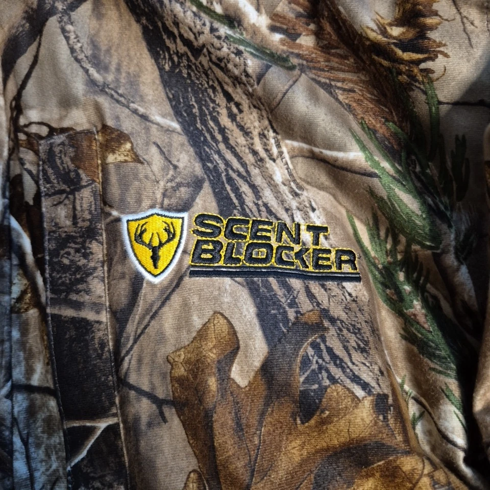 Scent Blocker Men’s Camo Outfitter Jacket XL Realtree Hooded Rain Blocker - Image 3 of 4