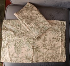 Federe Ralph Lauren (2)cotone sommesso floreale verde beige usate in ottime condizioni lavate