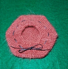 Alessandra Bacci Scarpellini Firenze six sided mohair tam with drawstring