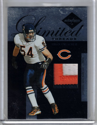 2005 Leaf Limited Brian Urlacher Threads Prime Game Worn Patch 14/25