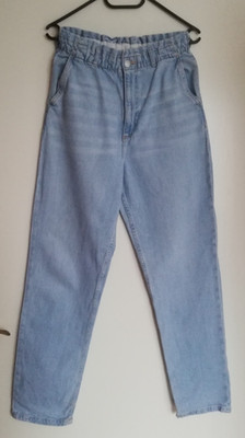Jeans, Größe 170, H&M, Relaxed Elastic Waist, high waist, hellblau