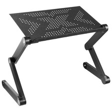 Mount-It Adjustable Laptop Stand Lap Desk, Freestanding Sit-Stand Gray