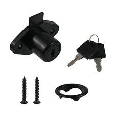 Cabinet Lock with Key Antique Black Tool Box Desk Drawer Locks for Filing Cab...