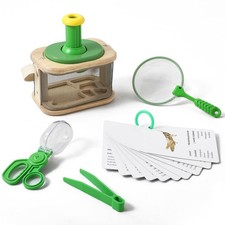 Wooden Bug Catcher for Kids, 360 Rotating Magnifier, 3.7 x 5.7 x 4.8 inches