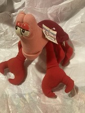 Vintage Disney The Little Mermaid SEBASTIAN Plush 5" Stuffed Character With Tags